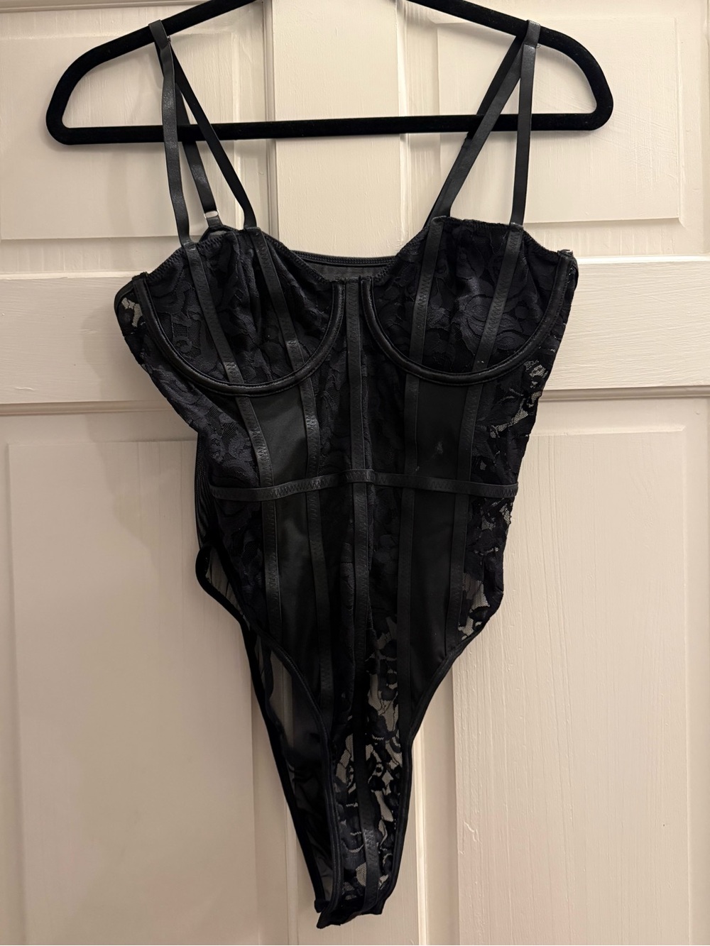 Black Lace Underwire Bodysuit